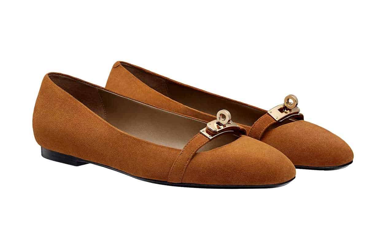 Bán giày Hermes nữ authentic màu nâu vàng mã H202101Z-Y4360.