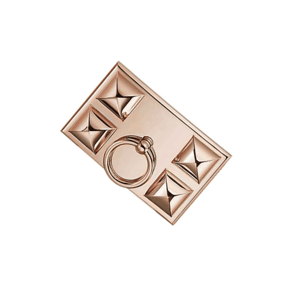 MẶT THẮT LƯNG HERMES MŨI TRÂU authentic mạ vàng hồng H075378CDZ2