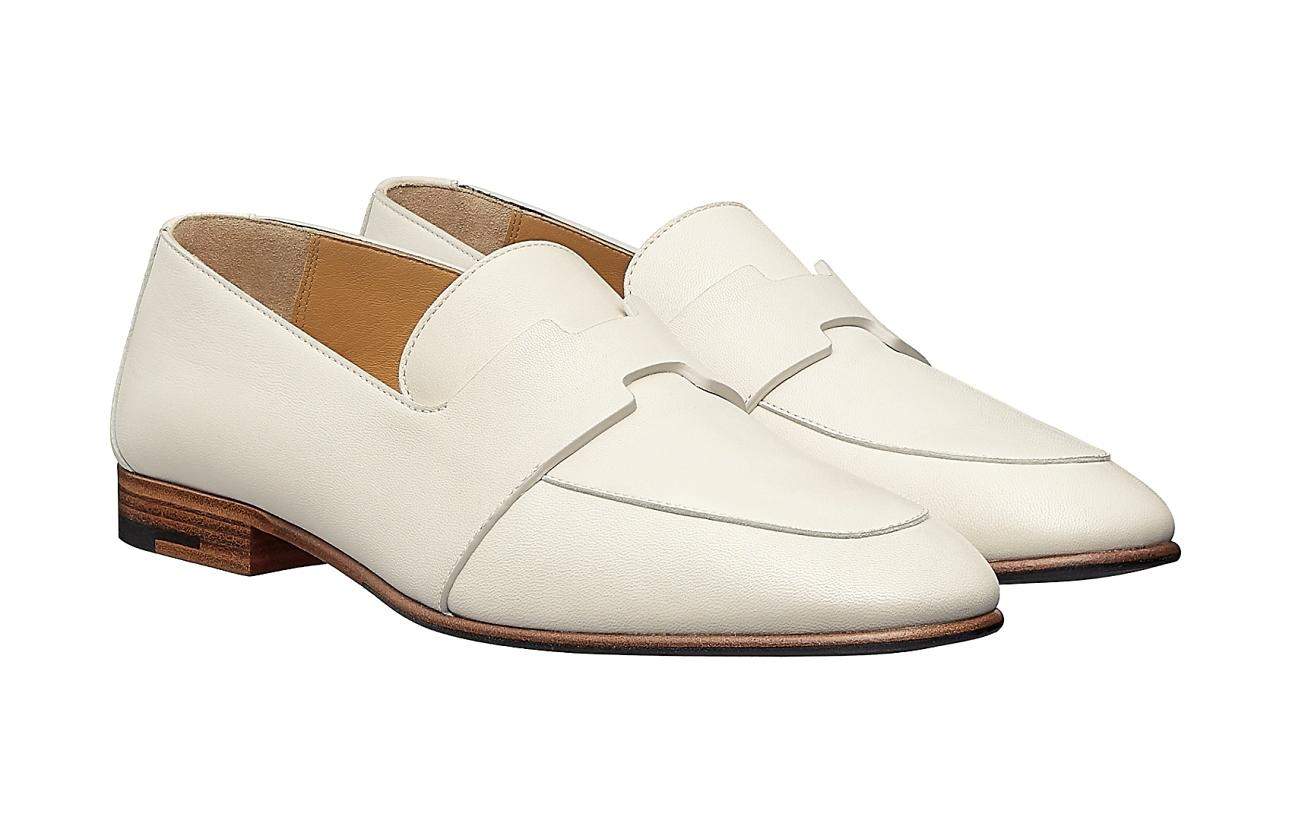 Đánh giá giày Hermes nam màu trắng authentic mã H201407ZA03400.