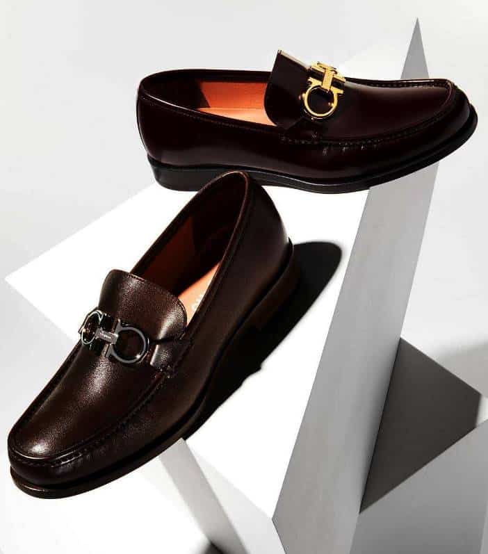 Mẫu giày nam cao cấp được làm bằng da thật của Salvatore Ferragamo.