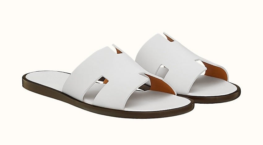 Dép sandal Hermes authentic màu trắng mã H041141ZH02400