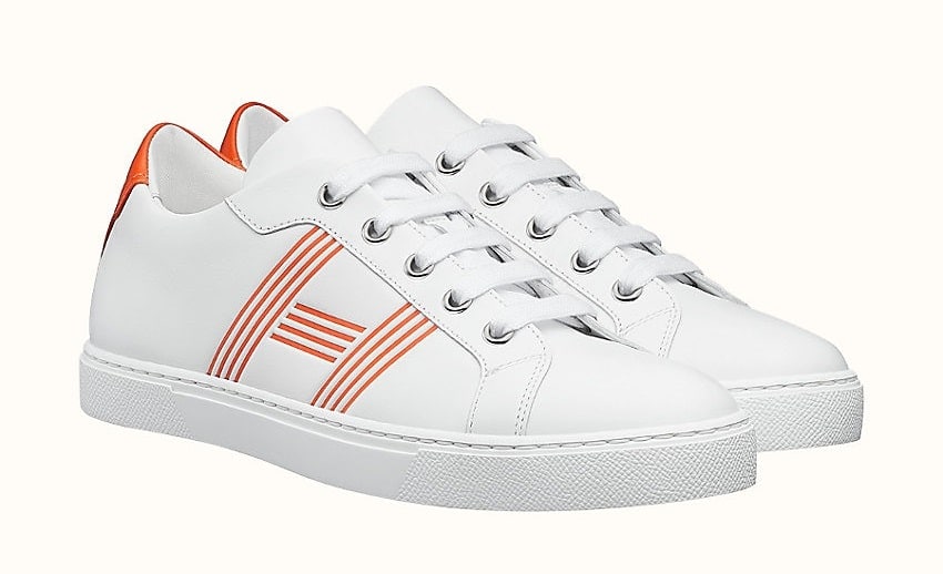 Giày thể thao Hermes màu trắng hàng hiệu mã H201114Z 91355